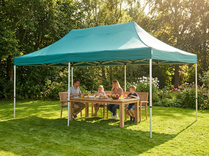 Pop up gazebo 4x6 m green with aluminium frame for outdoor use - product detail