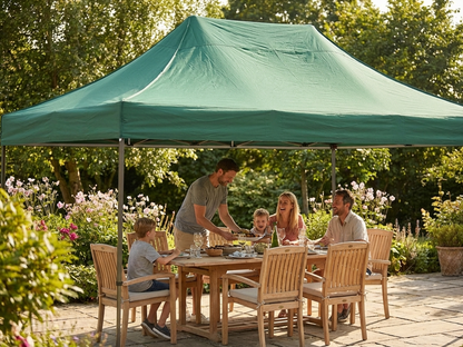 Green gazebo roof cover 4x8 m, polyester with PVC backing - view 3