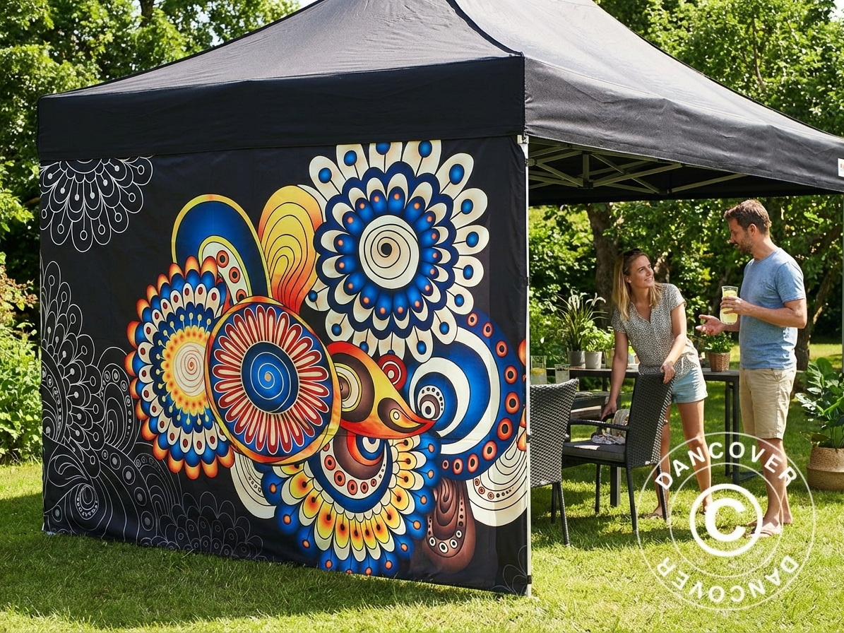 8 m white sidewall for gazebo made from Supertex Polyester