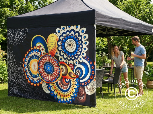 8 m white sidewall for gazebo made from Supertex Polyester