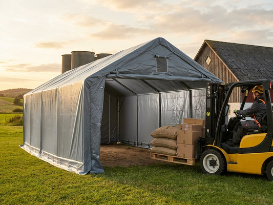 Grey PVC Storage Shelter for Outdoor Use - product detail