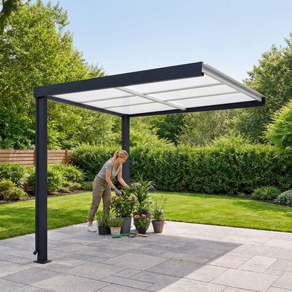 Garden Shed Extension in Anthracite with Skylight - product detail