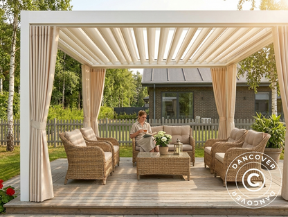 Beige sidewalls and mosquito net for 3x3 m gazebo - product detail