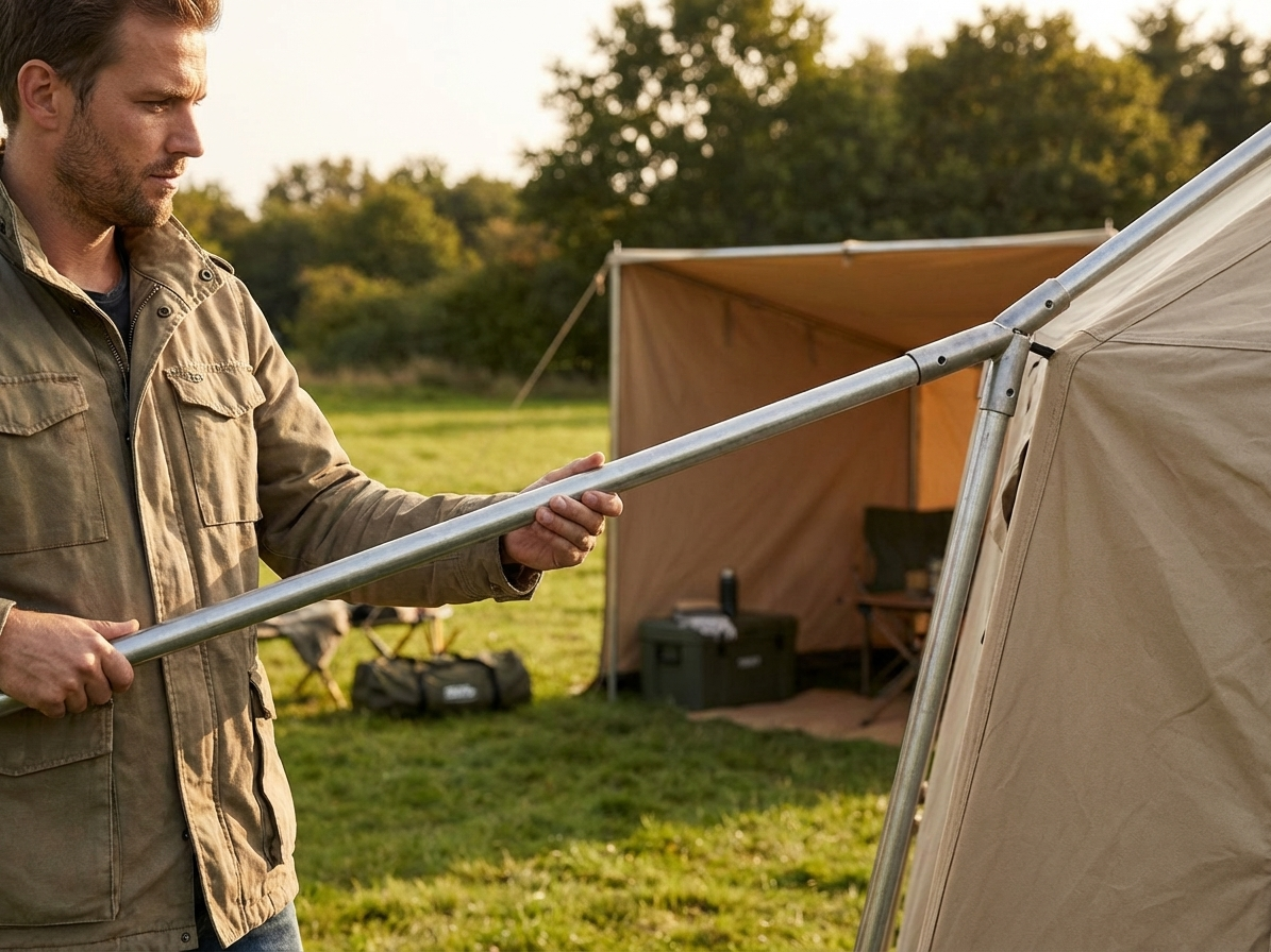 Connecting Pipe for Storage Tent, Galvanised Steel