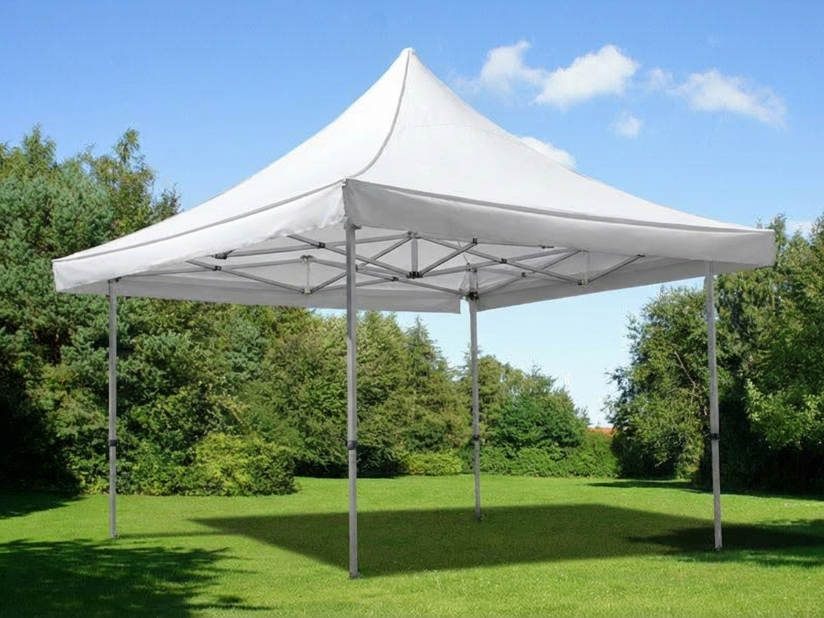 White pop-up gazebo with aluminium frame for outdoor events - product detail
