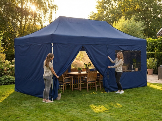 Dark blue pop up gazebo sidewall kit for outdoor events - product detail