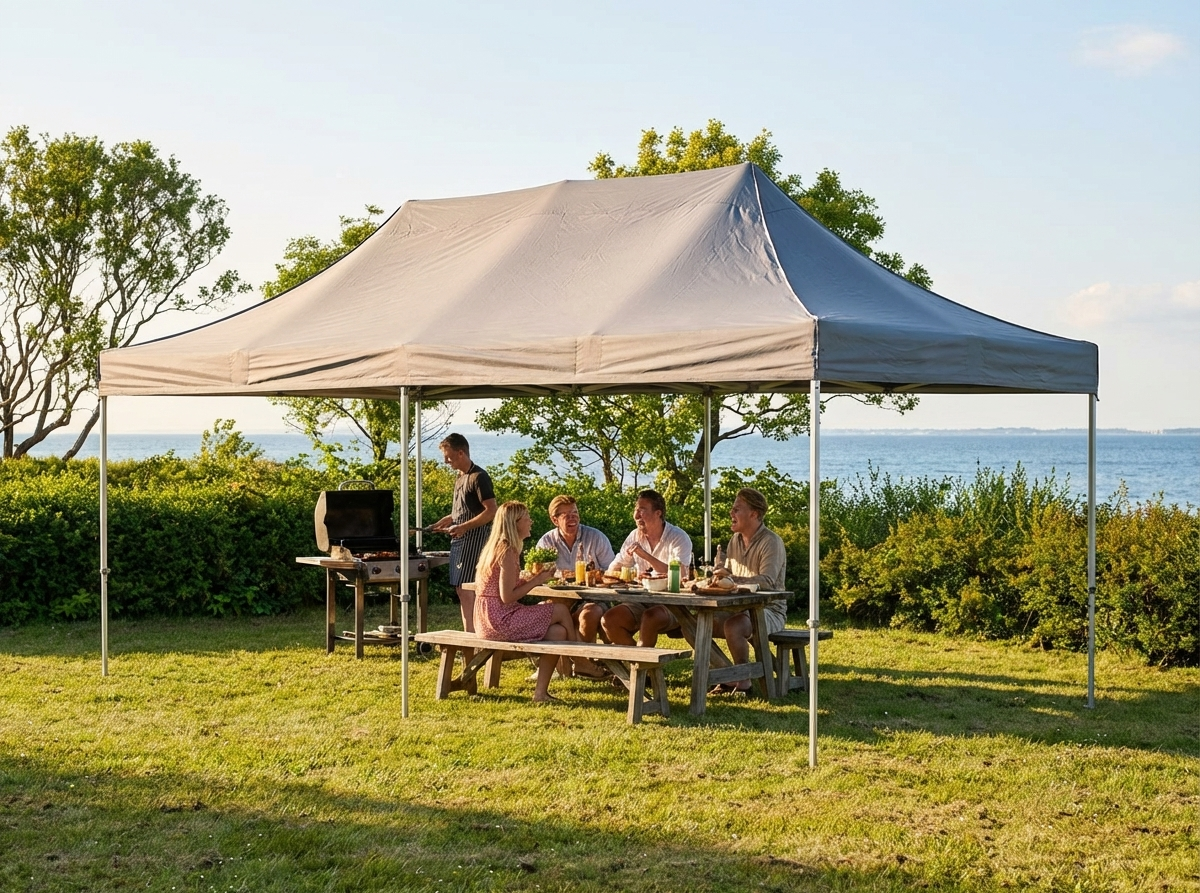 Pop up gazebo 4x8m grey with aluminium frame, perfect for outdoor events - view 3