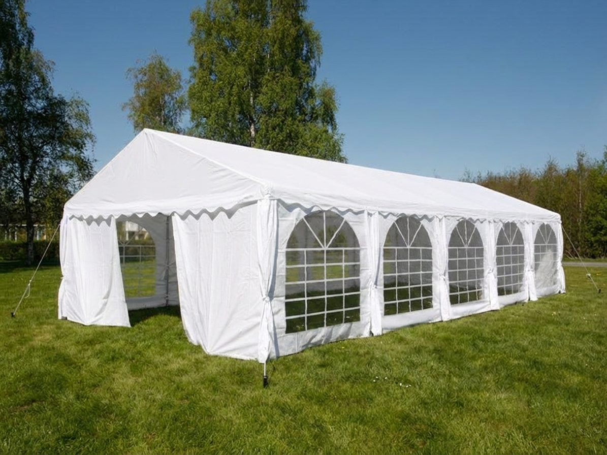 White PVC marquee 5x10m for outdoor events