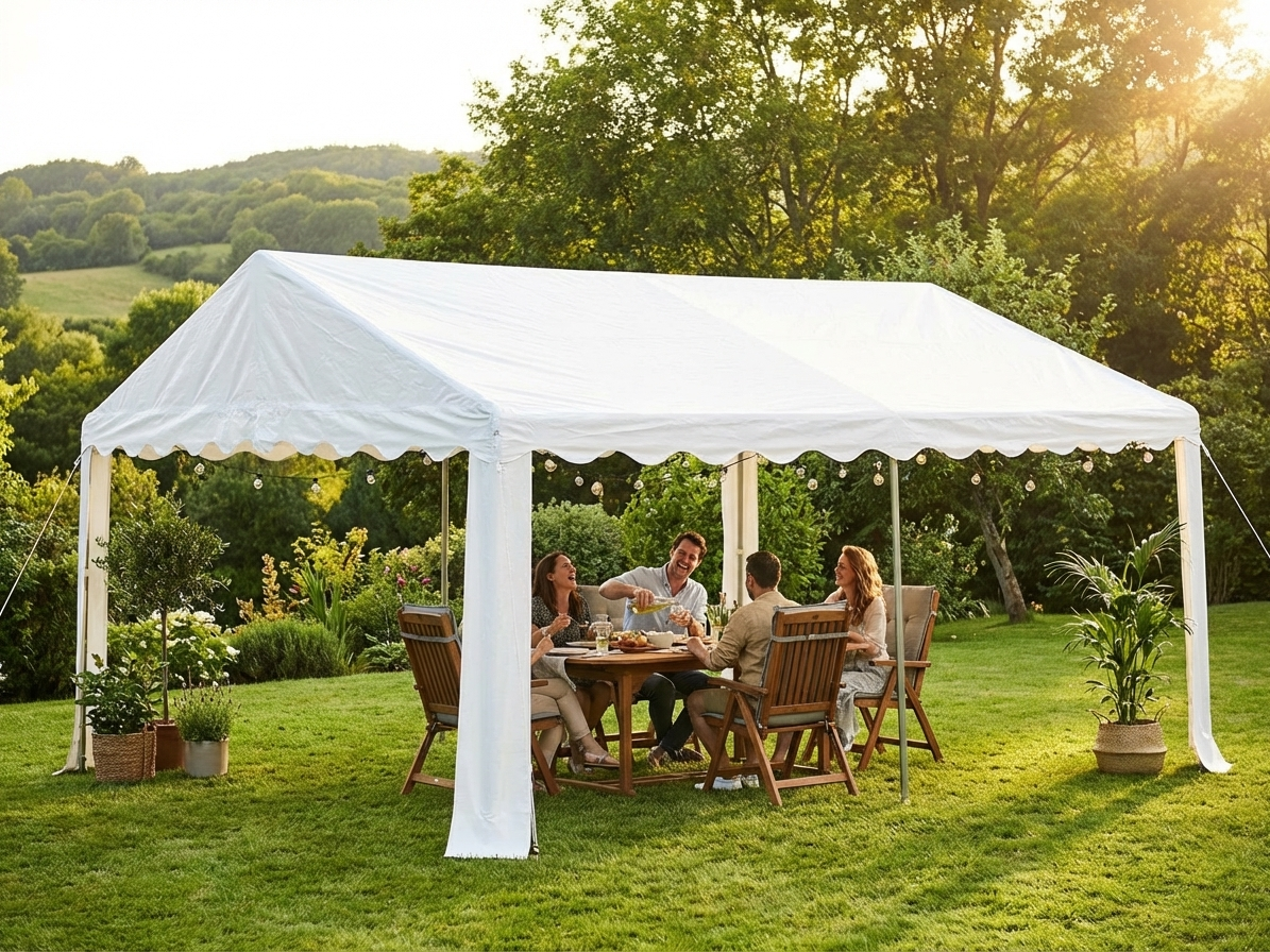 White polyethylene marquee roof cover 5x6m for outdoor events