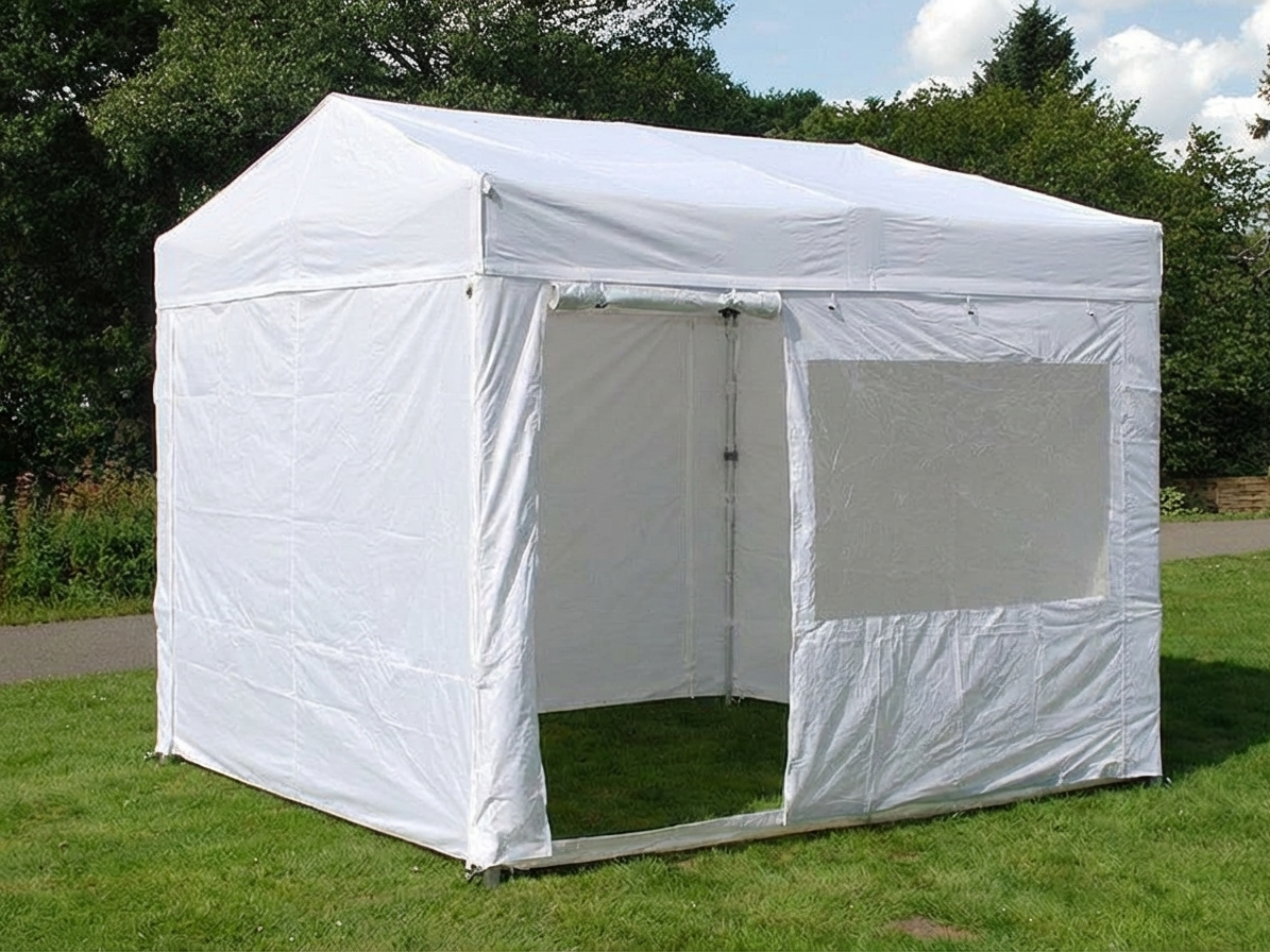 White pop-up gazebo with aluminium frame for outdoor events - product detail