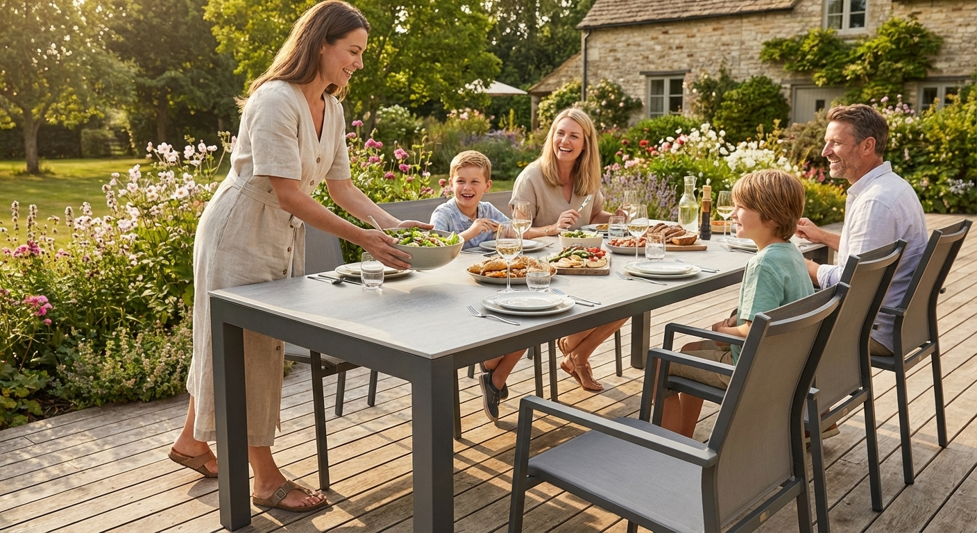 Light grey banquet table 182x74x74 cm for events - product detail