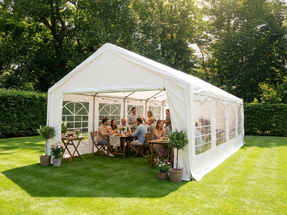 White marquee tent 4x8 m for outdoor events