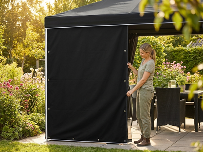 Black PVC sidewall 3m for event use - product detail
