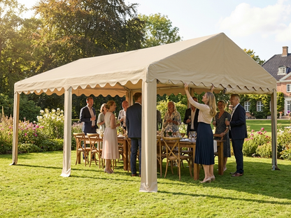 Sand-coloured marquee roof cover for outdoor events - view 3
