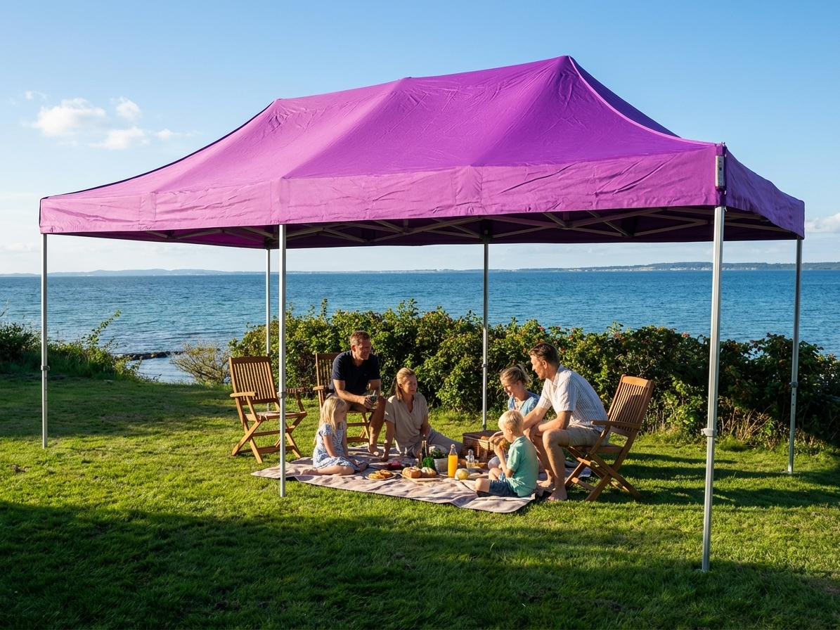 Pop up gazebo 3x6 m purple for outdoor events - product detail