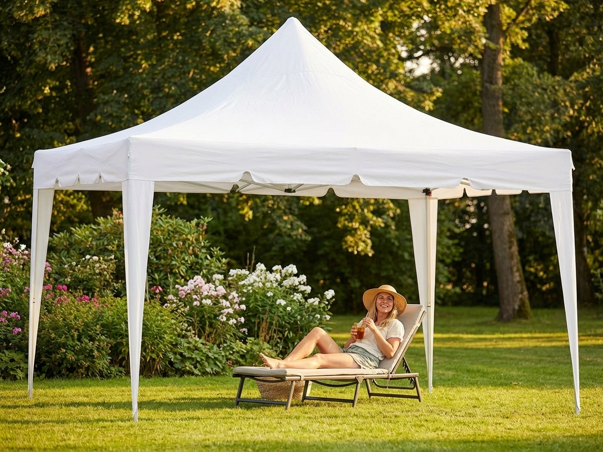 Pop Up Gazebo Roof Cover 3x6 m White for Outdoor Events - view 3