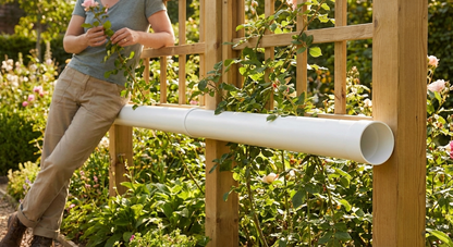 Galvanised steel pipe 955 mm silver industrial use