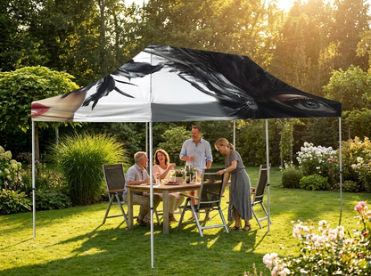 White pop up gazebo 4x8 meters with aluminium frame - view 3