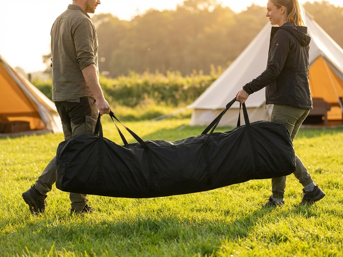 Black frame carry bag with four handles for easy transport - view 3