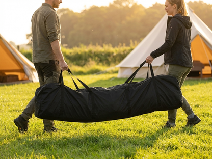 Black frame carry bag with four handles for easy transport - view 3