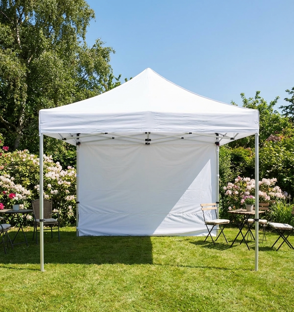 White polyester sidewall for event shelter, 4.5 metres - product detail