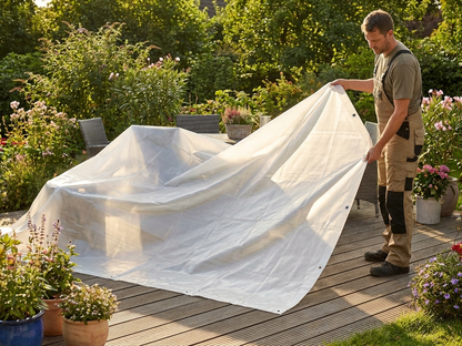 Translucent tarpaulin 6x8 m for outdoor protection - product detail