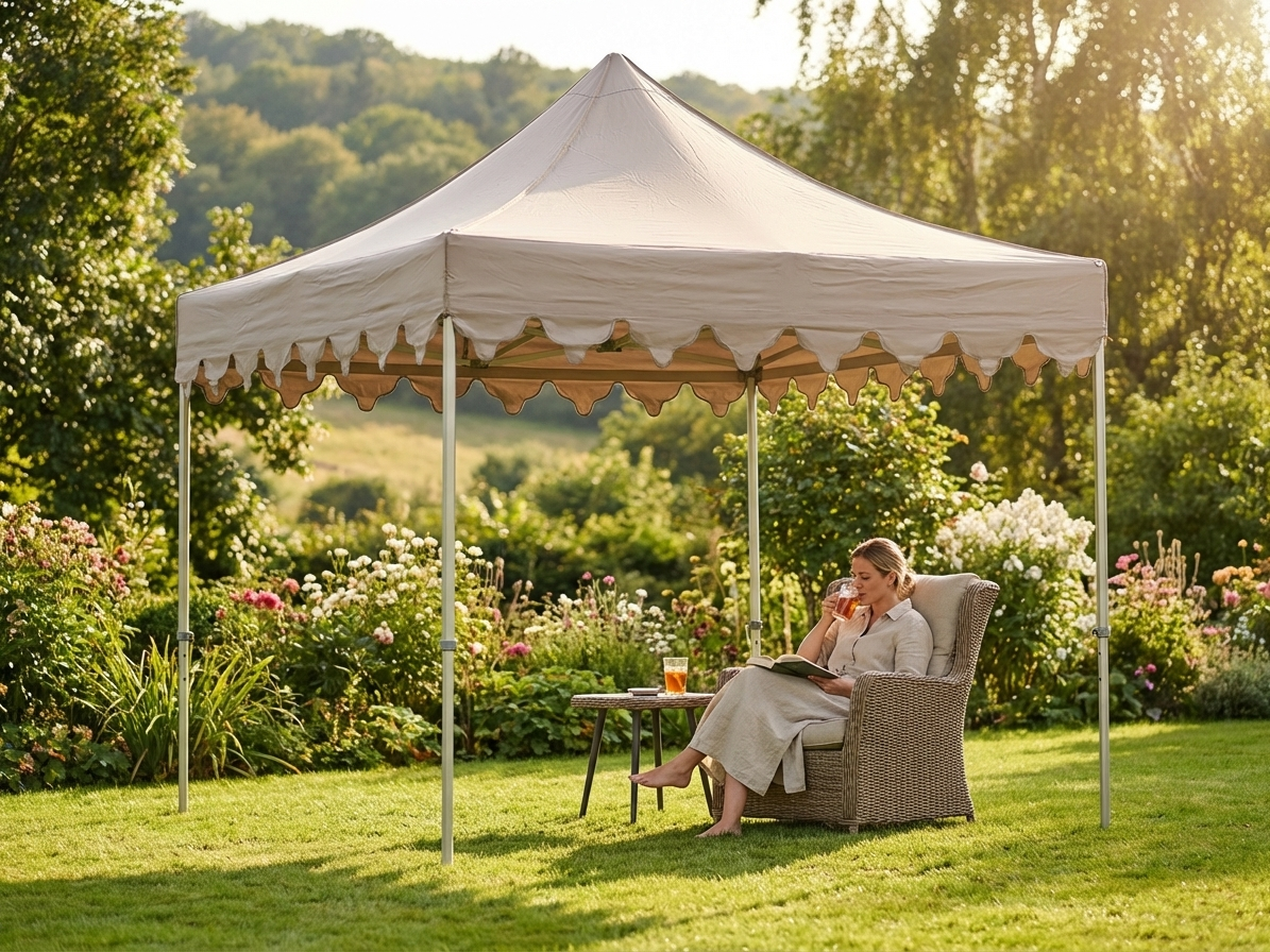 Pop Up Gazebo 3x3m Latte with Steel Frame for Outdoor Events