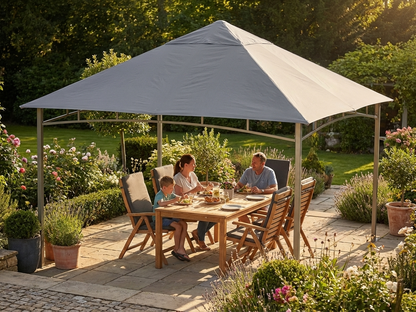 Grey polyester gazebo roof 3x4m for outdoor use - view 3