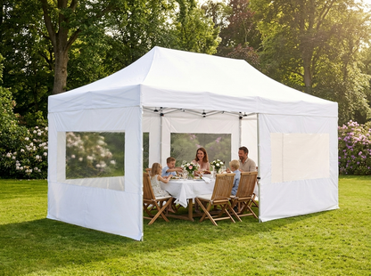 Pop up gazebo 3x6 m white with aluminium frame - view 3