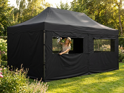 Black sidewall kit for pop-up gazebo, 3x6 m size - product detail