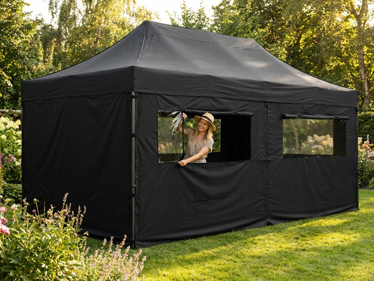 Black sidewall kit for pop-up gazebo, 3x6 m size - product detail