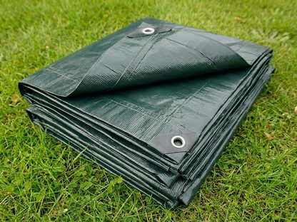 Dark green tarpaulin 6x10 m for outdoor use - product detail