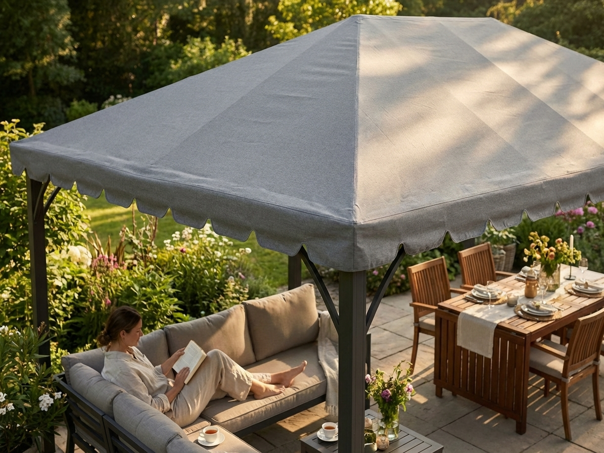 Grey gazebo roof 3x6 m for outdoor use - view 3