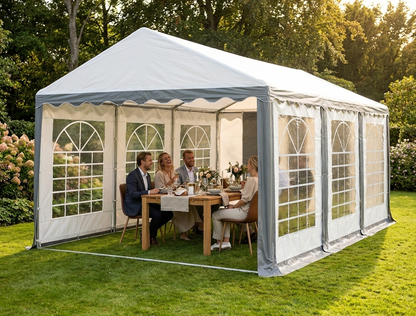 Marquee tent in grey and white for outdoor events - product detail