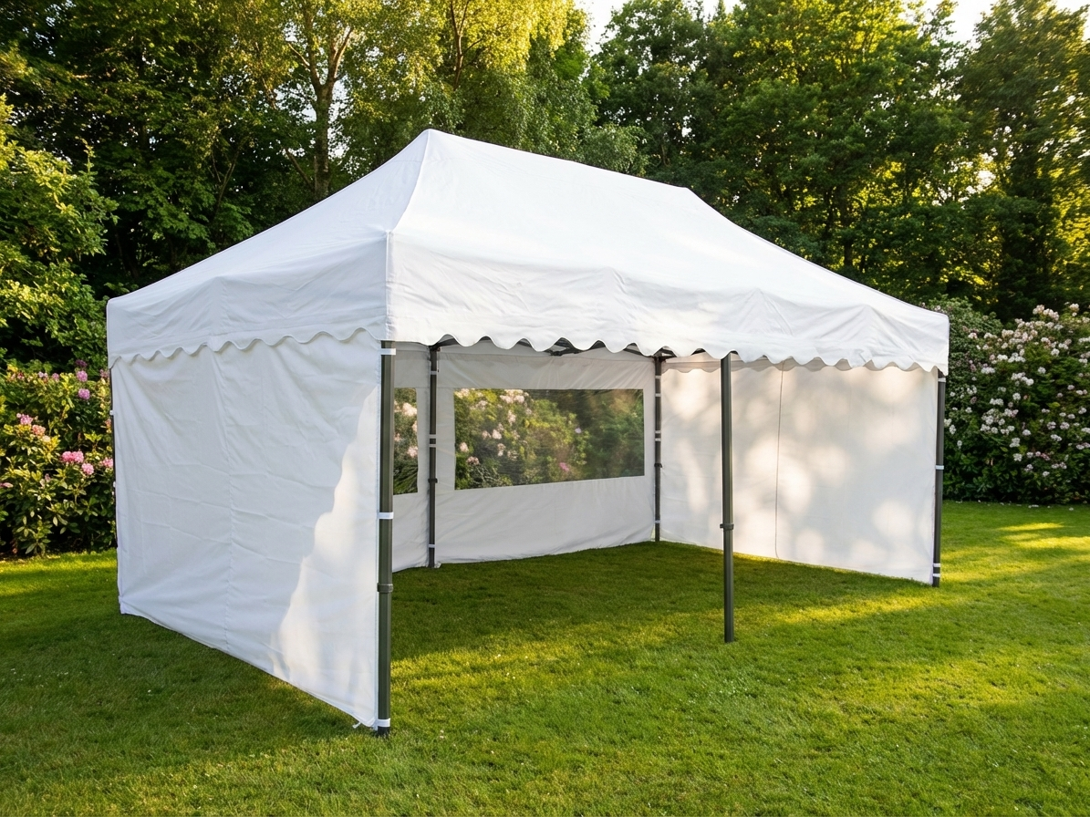 White pop-up gazebo with aluminium frame for outdoor events - product detail