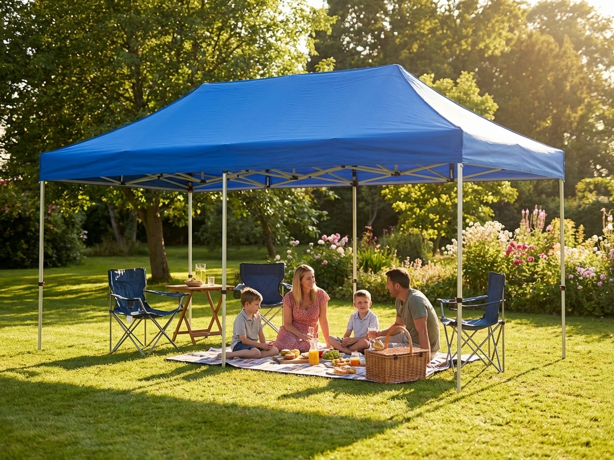 Blue pop up gazebo 3x6m with aluminium frame for outdoor events - view 3