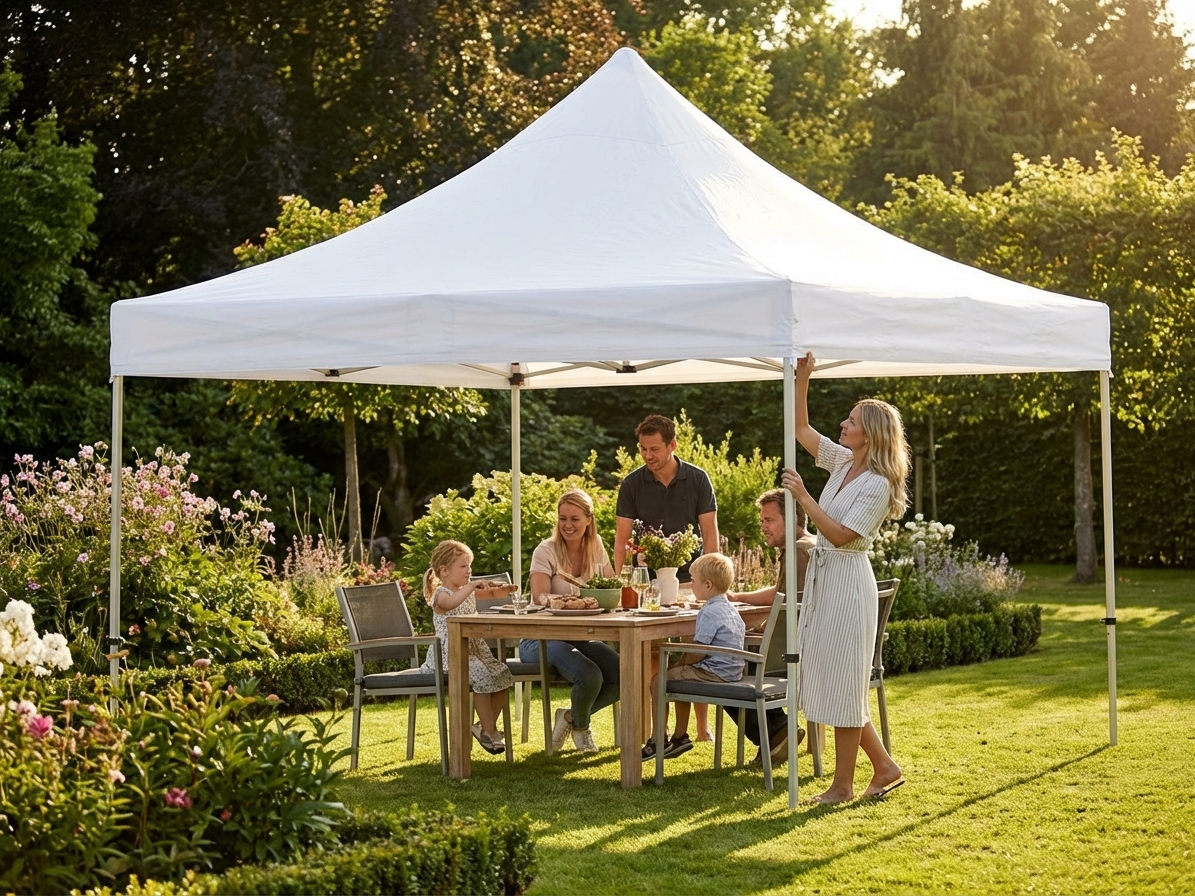 White 4x6m pop-up gazebo roof cover, UV-resistant and waterproof - product detail