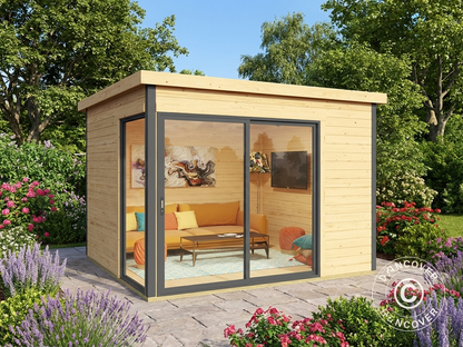 Wooden Cabin Set in natural colour, Nordic Spruce 3x3 m - product detail