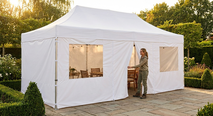 Heavy Duty PVC Sidewall Kit 3x6m White for Gazebos - view 3