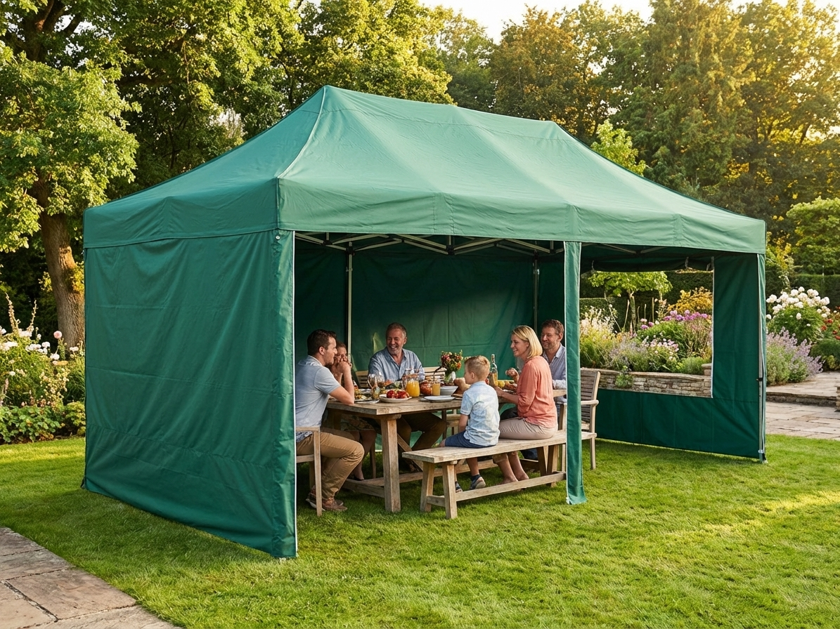 Pop up gazebo in green with aluminium frame for outdoor events - product detail