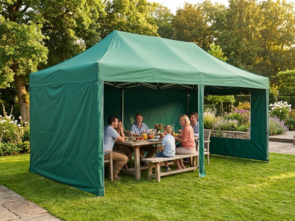 Pop up gazebo in green with aluminium frame for outdoor events - product detail
