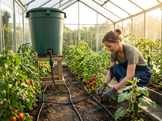 Greenhouse irrigation system in black with self-flow mechanism - product detail