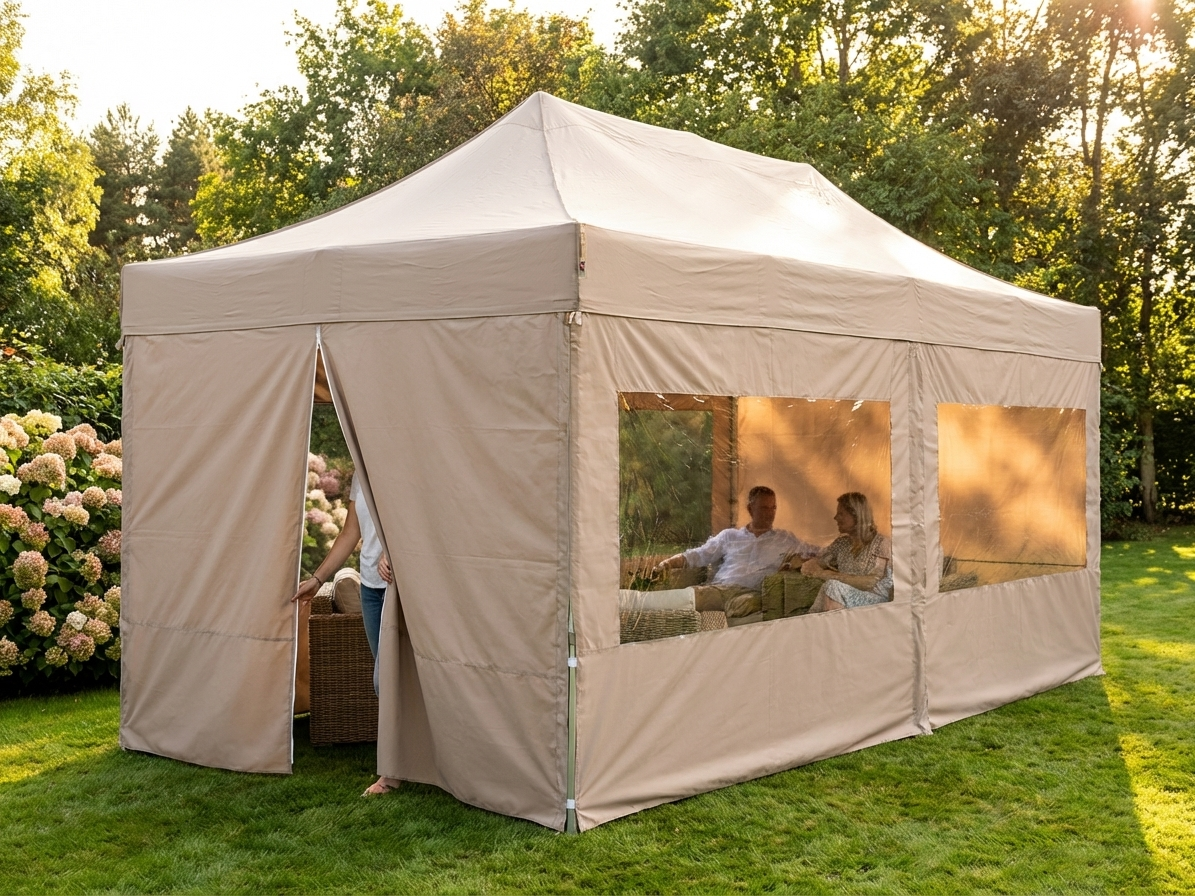 Sidewall kit 3x6m in latte for gazebo
