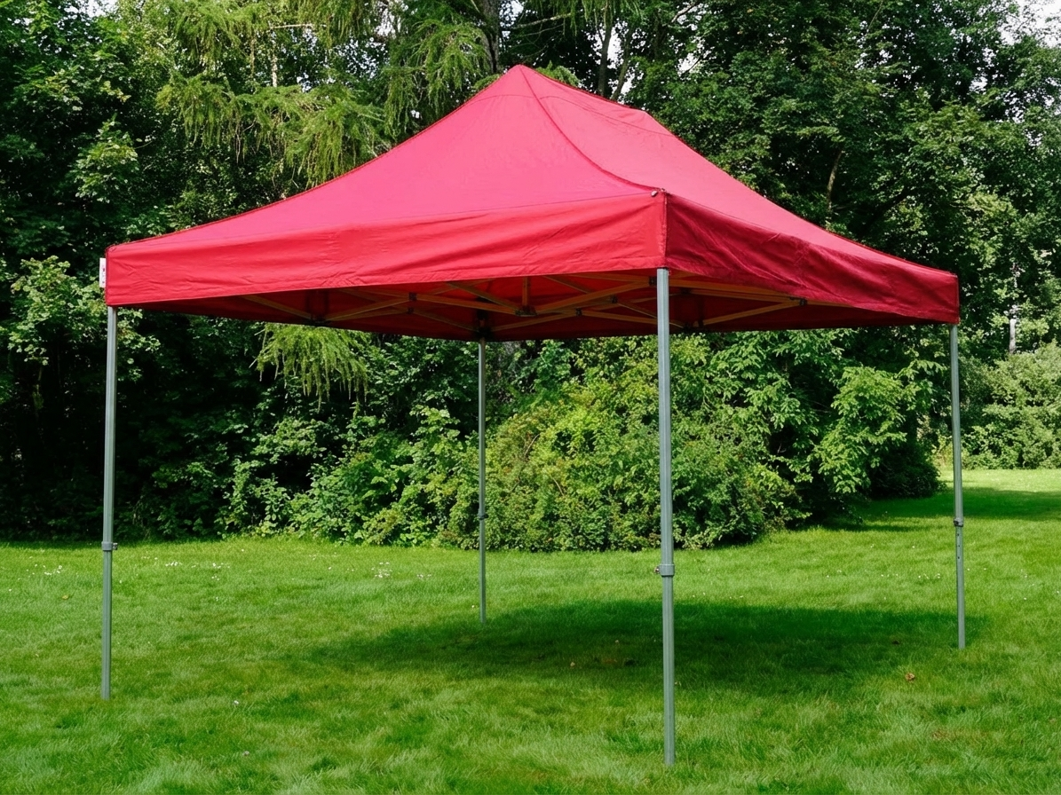 Red pop-up gazebo 3x4.5m with aluminium frame for outdoor events - product detail