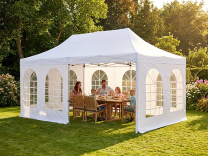 Pop up gazebo 4x8m white with steel frame for outdoor events - product detail
