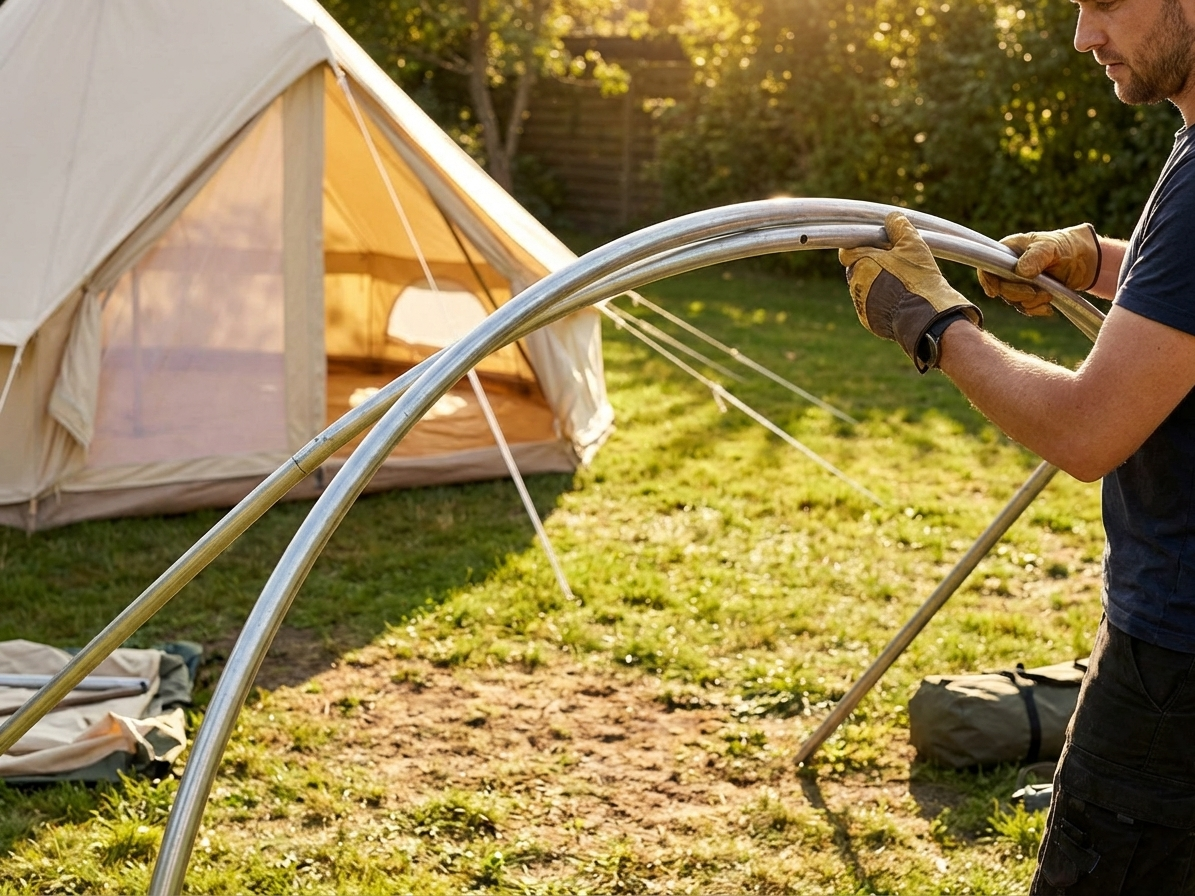 Galvanised steel centre arch for storage tent, silver - product detail