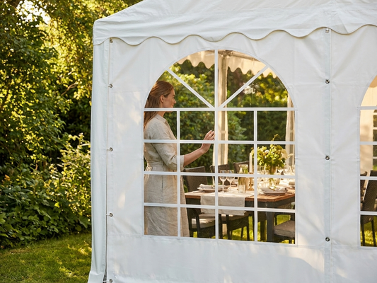 White PVC sidewall 2.33 m for outdoor events - product detail