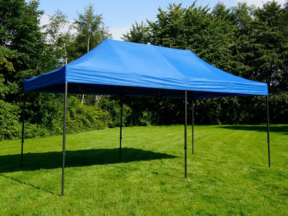 Pop up gazebo 3x4.5 m blue with steel frame for outdoor events - product detail