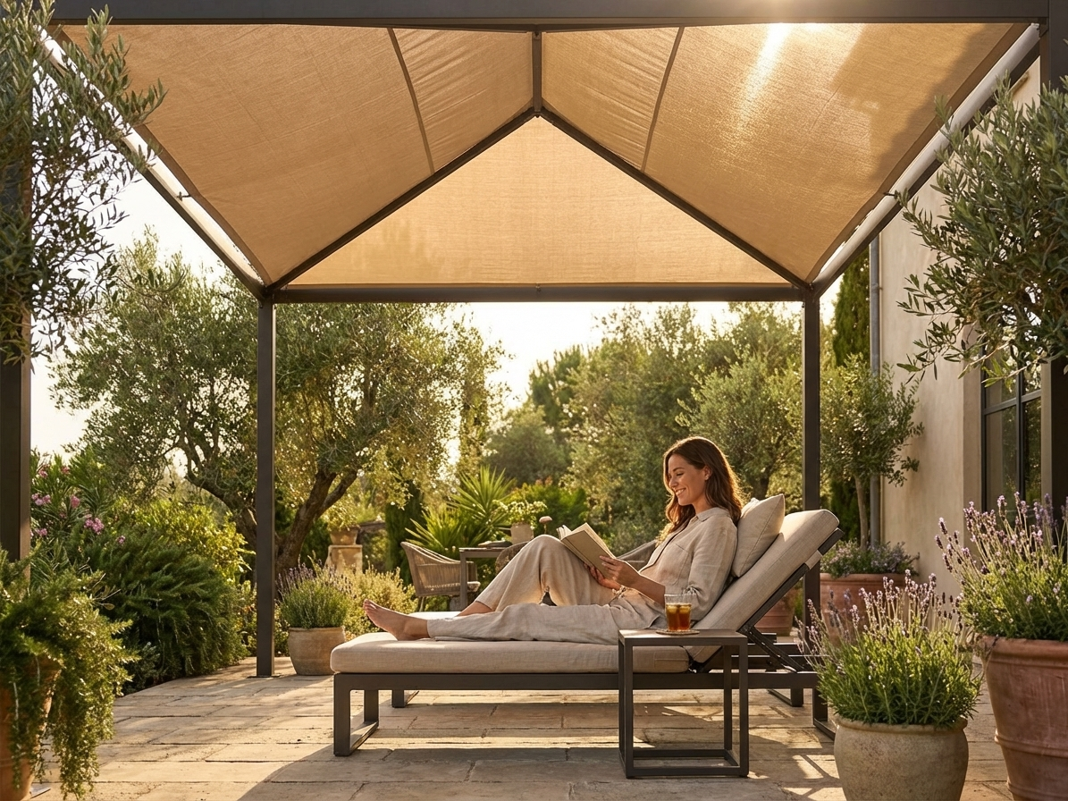 Sand wind roof for gazebo, polyester with PU coating - view 3