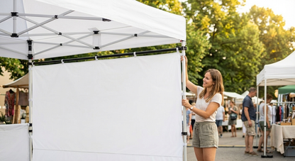 White FleXtents 3m Sidewall for Outdoor Events - view 3